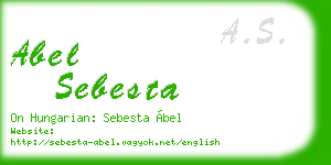 abel sebesta business card
